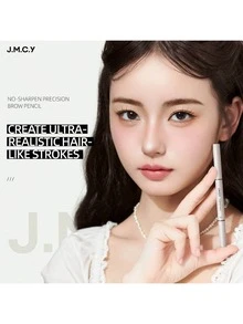 J.M.C.Y He Shou Wu Eyebrow Pencil, No-Sharpening, Long-Lasting, Waterproof, Non-Fading, Defined Strands, Wild Eyebrow Look For Women - #E03 DEEP FOREST BROWN - View 4