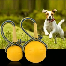2/1pc/Set Mainan Bola Elastis Tali Anjing yang Tahan Lama, Tahan Gigitan & Awet, Perlengkapan Anjing, Mainan Pelatihan Interaktif untuk Menjaga Anjing Tetap Bermain, Cocok untuk Penggunaan Luar Ruangan dan Perjalanan, Mainan Anak Anjing - MultiWarna - View 3