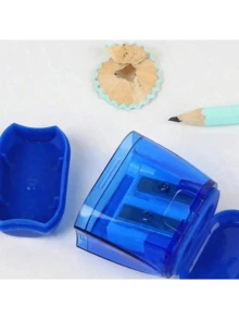 1/2/4/8pcs Manual Pencil Sharpener, Dual-Hole Compact Handheld Design, Suitable For Children, Students, Classroom And Home Office (Random Color) Back To School Season - Multicolor - View 3