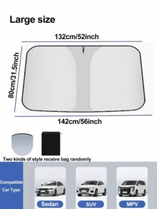 Parasol Plegable para Parabrisas Delantero de Coche, Plata Titanio - Características: Protección UV, Resistente al Calor e Instalación Fácil, Maximiza la Comodidad Interior - ¡Opción Perfecta para Conducir en Verano! - Multicolor - Ver 16
