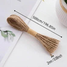 3.94英寸粗天然黄麻绳 - DIY工艺包装绳，适用于植物捆绑、编织、园艺和手工制作，可用于园艺捆扎和打结，也可用于情人节礼物包装。 - 手工麻繩 - 查看 12