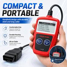 Herramienta de escaneo OBD2 con preparación I/M - Escáner de diagnóstico de motor avanzado, alimentado por USB - Leer y borrar códigos de la luz de verificación del motor, ver datos de cuadro congelado, herramienta de diagnóstico CAN, rojo - Rojo - Ver 8