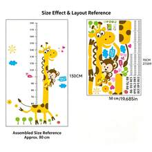 1PC Giraffe Wall Sticker Children's Room Living Room Cartoon Baby Height Measurement Ruler Wall Decoration Sticker Animal Height Sticker - 1PC - View 4