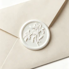 20入 3D浮雕百合花紋蠟封貼紙，信封封口貼 自黏貼紙，適用婚禮派對生日聖誕 - 3D 百合 - 查看 7
