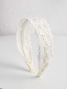 1PC Women's Floral Lace Headband White Black Hair Hoop Sweet Cute Bohemian Style Atmosphere Fashion Hair Accessory Hairband - 1 PC Lace Headband - View 16