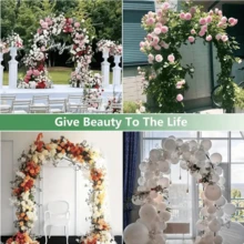 1 Set Of Heavy-Duty Steel Garden Arch Kit Size 2.4*1.4 Meters) - Black Metal Outdoor Structure, Ideal For Climbing Plants, (Roses, Vegetables) Can Also Be Used As Wedding Garland Balloon Arch - Romantic Valentine's Day Gift Idea - Black - View 9