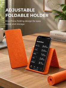 Desktop Craft Decorative Phone Stand, Creative Office Home Furniture Decor, Portable Multi-Functional Foldable Design With Rolling Function, Suitable For Laptop, Desktop, Bedside And Travel - A - View 2
