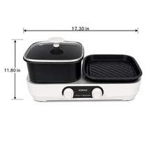 AORAN Multi-Function Electric Grill & Hot Pot, Korean BBQ Grill With Dual Temperature Control, Nonstick Smokeless Indoor Grill, Electric Skillet Combo For Steak, Burgers, Bacon, Seafood & Hot Pot, Fast Heating, Family Party Cooker - US B Type Plug(110-127V) - View 9
