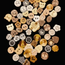 10/22/35/48/56/66/78/89/92/100Pcs New Coffee/Chocolate Color*Girl Style Buttons/Planner Decoration DIY Clothing Buttons Mixed*Handmade Knitting Accessories Random Style - Multicolor - View 5