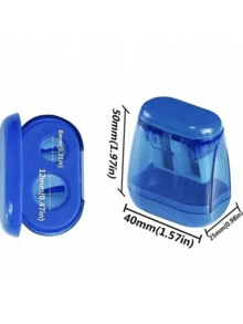 1/2/4/8pcs Manual Pencil Sharpener, Dual-Hole Compact Handheld Design, Suitable For Children, Students, Classroom And Home Office (Random Color) Back To School Season - Multicolor - View 4