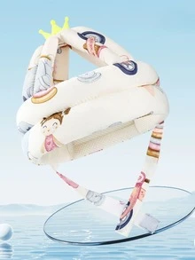 1PC Toddler Protective Cap – Comfortable & Non-Sticky Hair, Sweat-Wicking Moisture Control, Adjustable Head Circumference For Baby 0-2 Years - Multicolor - View 11