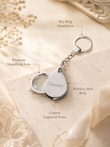 Juego de Regalo de Lupa Personalizada - Lupa Personalizada Grabada con Llavero, Perfecto para Regalos de Fiesta, Recuerdos para Padrinos de Boda. - Lupa multicolor - Ver 6