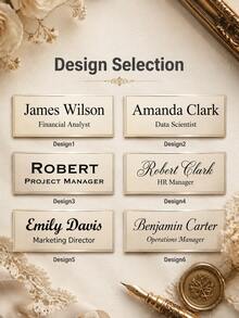 Personalized Name Badges, Custom Identification Pin For Dentist, Dental Assistant, Pharmacist, Professional Customizable Name Tags, Minimalist, Engraved - Multicolor - View 7
