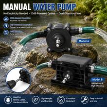 Manual Water Pump Drill-Driven Portable Dual-Use Hand Pump Set | No Electricity Required, High-Flow Efficient Water Transfer Pump | Suitable For Electric Drills, Labor-Saving Irrigation, Garden, River, Outdoor Watering And Cleaning Use - Multicolor - View 1