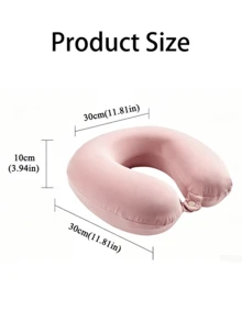 1pc Memory Foam U Shaped Neck Pillow Ergonomic Cervical Support Soft Plush Travel Headrest For Airplane Car Office Nap Adult Washable Long Trips - Multicolor - View 9