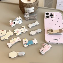 Casing Ponsel Motif Kartun Hewan Gaya Korea dengan Penyangga Logam, Dudukan Ponsel Perekat Ultra Tipis, Portabel dan Kokoh - MultiWarna - View 3