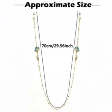 1 Rantai Kacamata Kupu-kupu Elegan Tali Gantung Anti Hilang dengan Kupu-kupu Enamel Berwarna Kacamata Wanita Modis Gaya Retro Rantai Emas - Gaya biasa - View 4