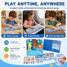Children's Early Education Bubble Jelly Sticker Book, Reusable Sticker Book, Baby Hand-Eye Coordination Brain Teaser Puzzle Toy, Quiet Early Education Book, Foldable Bubble Sticker Jelly Sticker Book, Kindergarten Early Education Cognitive Toy - Multicolor - View 6
