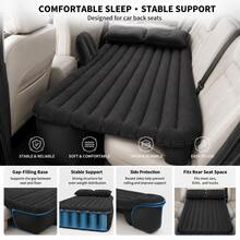 Inflatable Car Rear Seat Mattress, Thickened Foldable Portable Comfortable Sleeping Pad With Pump, 2 Pillows, Storage Bag, Patch Kit, Essential Outdoor Gear For Medium SUV, Truck, Summer Vacation, Camping, Hiking, Road Trip - Car Air Mattress - View 5