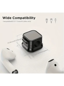 10 piezas Organizador de cables magnético giratorio, soporte de cables antideslizante, clip de cable de cargador de teléfono de escritorio, herramienta práctica de gestión de cables para el hogar, gancho multifunción, almacenamiento de escritorio, configuración de oficina en casa, organizador elegante, diseño compacto, agarre antideslizante, escritorio - Blanco - Ver 2