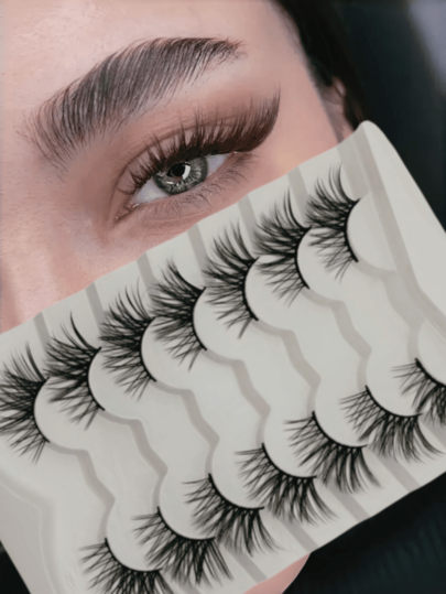 Viral Cat Eye Wispy Wimperstrip, dramatisch verlengende oogvorm, zacht en herbruikbaar, voor feestdagen en dates