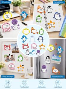 12/1 Strong Adhesive Sticky Notes, Printed With Cartoon Marine Animals, Suitable For Office Learning, Student Daily Notes, Diary And Scrapbooking. Desk Accessories, Office, School Supplies, Teacher Supplies, Classroom - one-size - View 8