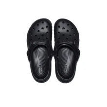 Zuecos Crocs Duet Max de EVA, estilo deportivo, suaves, cómodos, transpirables, unisex, color negro liso. - Negro - Ver 4