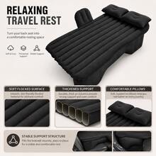 Inflatable Car Rear Seat Mattress, Thickened Foldable Portable Comfortable Sleeping Pad With Pump, 2 Pillows, Storage Bag, Patch Kit, Essential Outdoor Gear For Medium SUV, Truck, Summer Vacation, Camping, Hiking, Road Trip - Car Air Mattress - View 6