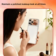 17 Pro/Pro Max 鏡面相機鏡頭保護蓋，鋼化玻璃底蓋附化妝鏡功能 - 彩色 - 查看 3