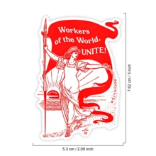 1PC Vintage Retro Labor Union Sticker, Historical Solidarity Quote Vinyl Decal For Laptop Water Bottle Notebook, Waterproof Slogan Decal Sticker, Aesthetic Stationery Scrapbook Accessories Gift For Friends - S2429 - View 2