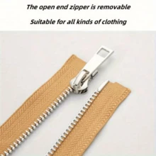 1Pc/2Pcs #5 Metal Zipper, Silver Teeth, Closed End, Y-Shaped Teeth Smooth Without Jamming, Suitable For Pockets And Leather Bags, Multiple Colors Available, Multiple Sizes Available - Multicolor - View 6