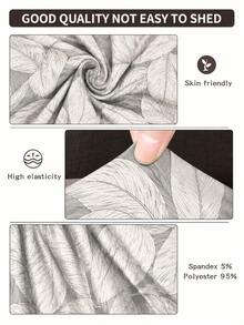 1 buah Sarung Bangku Kaki Persegi Panjang Elastis Bermotif, Cocok untuk Bangku Kaki, Pelindung Furnitur dengan Bagian Bawah Elastis Anti Selip - MultiWarna - View 5