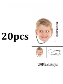1-20pcs Customized Face Masks, Personalized Fan Face Cutout Headwear/Masks, Personalized Big Head Stick Custom Face, Party Decoration, Suitable For Birthday, Wedding, Friends, Relatives, Best Gift, Ideal Gift For Him/Her, Boyfriend, Girlfriend - Multicolor - View 20