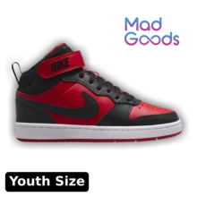 Nike Nike Court Borough Mid 2 Grade School 'Black University Red' (Unisex) University Red/White/Black CD7782-602 Autumn New - 黑色 - 查看 1