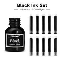 11 Piece Set Of Fountain Pen Ink Cartridges -30 Milliliters Of Ink+10 Replacement Ink Cartridges, Available In Red, Black, And Blue For Smooth And Silky Writing, Natural Ink Penetration, Suitable For Daily Writing, Work, And Study - Sets - View 5