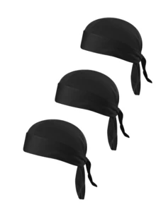 1/3pcs Unisex Quick-Dry Mesh Pirate Hat, Sun Protection Motorcycle Riding Cap, Pirate Headscarf, Suitable For Cycling, Outdoor Sports, Running, Hiking - Multicolor - View 18