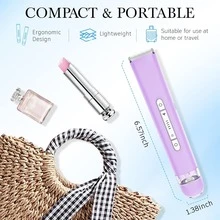 2 In 1 Women Electric Razor & Bikini Trimmer, IPX7 Waterproof Wet Dry Shaver With Ceramic Sharp Blade, USB Rechargeable 400mAh Dual Head Hair Trimmer For Face, Underarm, Leg And Pubic Hair, Portable Personal Groomer, Gift For Men Women,Multiple Color - 紫色 - 查看 5