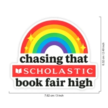 1PC Vintage School Book Fair Sticker, Retro 90s Kids Nostalgia Vinyl Decal For Laptop Water Bottle Notebook E-Reader, Waterproof Book Lover Decal Sticker, Aesthetic Stationery Scrapbook Accessories Gift - S2300 - View 2
