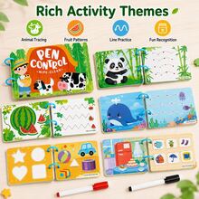 Erasable Handwriting Practice Cards, Children's Concentration & Intelligence Training Toys - Multicolor - View 6