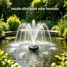 太陽能鳥浴噴泉水泵，附 6 個噴頭，超靜音自供電水噴泉，適用於花園池塘泳池魚缸戶外 - 彩色 - 查看 1