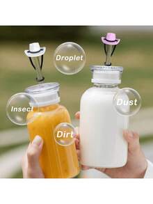 4Pcs Cowboy Hat Series Straw Cover, Reusable Straw Topper Fits 10mm/0.4 Inches Straw, Protective Accessory For Tumbler Cups - Multicolor - View 6