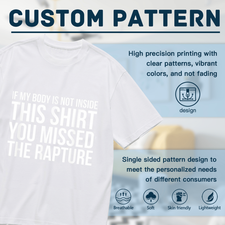 Rapture Christian Jesus Is Coming Back T-Shirt For Women Men Cotton Short Sleeve Crew Neck Graphic Top Tee - White - View 4