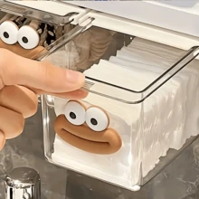 1pc Adjustable Cabinet Drawer Organizer, With Adhesive Back, Hidden Pull-Out Design, Suitable For Mirror Cabinet Drawers, Multi-Compartment Plastic Storage Rack, Smooth Slide System, Suitable For Bathroom, Kitchen And Closet - View 8