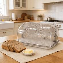 1 Piece Bread Box With Flip-Top Lid For Easy Access; Dustproof And Fresh-Keeping, Large Capacity, Suitable For Toast And All Kinds Of Baked Goods - View 2