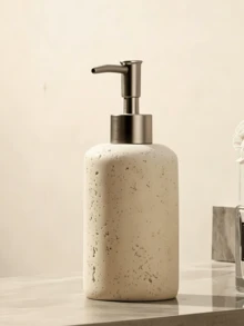 1pc Resin Soap Dispenser With Pump Head, Empty Lotion Bottle Storage Box, Hand Soap Dispenser Bottle, Lotion Soap Dispenser Bottle, Refillable Shampoo Container, Bathroom Accessory - Multicolor - View 6