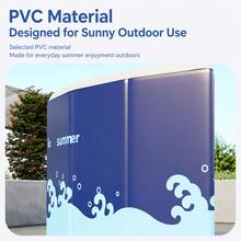 Large Round Foldable Swimming Pool, Non-Inflatable Above Ground Pool, 5-Layer Thickened PVC, Stable Hard Wall, Quick Drainage, No Water Pump Installation Required, Compact Storage, Portable Summer Family Backyard Garden Patio Outdoor Use Pool - Folding Swimming Pool - View 2