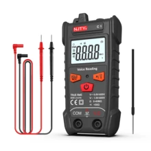4000 Counts Digital Multimeter Smart Tester With Voice Broadcast, Auto-Ranging, NCV, Voltage Measurement, Resistance, Continuity Test, Data Hold, Backlight LCD And Flashlight, Suitable For Automotive, Electrical, HVAC, DIY And Home Renovation - Black - View 11
