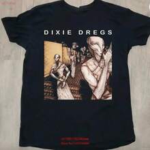 Camiseta Dixie Dregs para fans, de todos los tamaños, ropa de diseñador vintage lavada, ropa de calle, elástica, de moda, versátil y suave - Negro - Ver 1