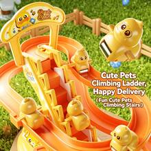 Little Duck/Little Rabbit Climbing Ladder Track Manual Slide Roller Coaster Children's Toy, Parent-Child Interaction, Visual Training, Sensory Game, Hand-Eye Coordination, Brain Development, Suitable For Boys And Girls Aged 3+, Back To School Gift, Birthday Holiday Gift - Multicolor - View 2