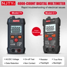 4000 Counts Digital Multimeter Smart Tester With Voice Broadcast, Auto-Ranging, NCV, Voltage Measurement, Resistance, Continuity Test, Data Hold, Backlight LCD And Flashlight, Suitable For Automotive, Electrical, HVAC, DIY And Home Renovation - Black - View 8